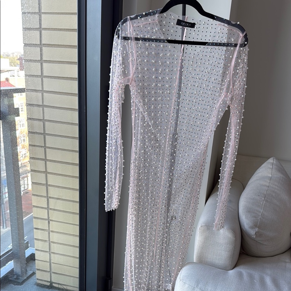 AKIRA Sheer Pink Dress/ Coverup